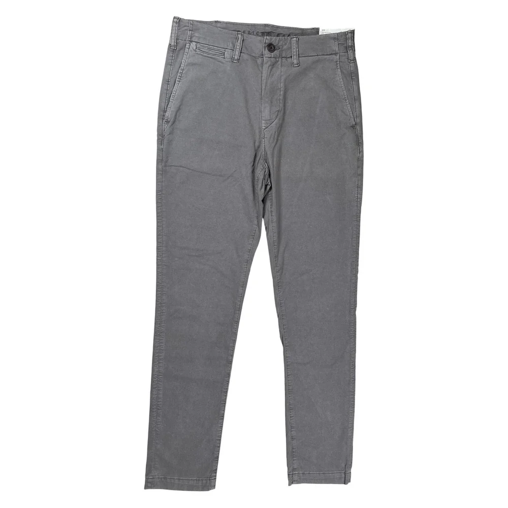 New American Eagle Slim Lived-In Khakis Mens 29x32 Gray Flex Stretch Chino Pants